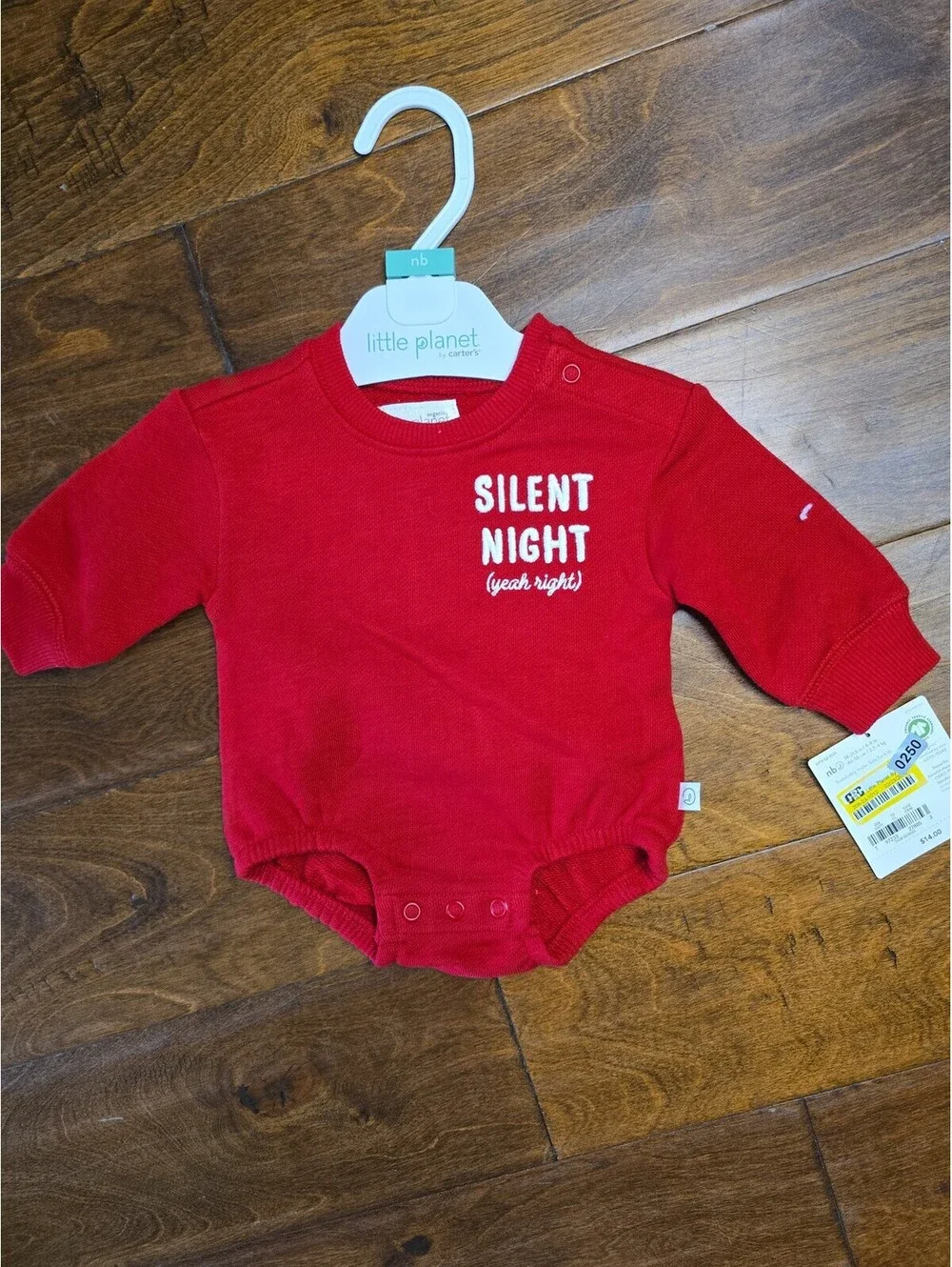 Newborn brand new little planet by carter's christmas romper.Item 250G8